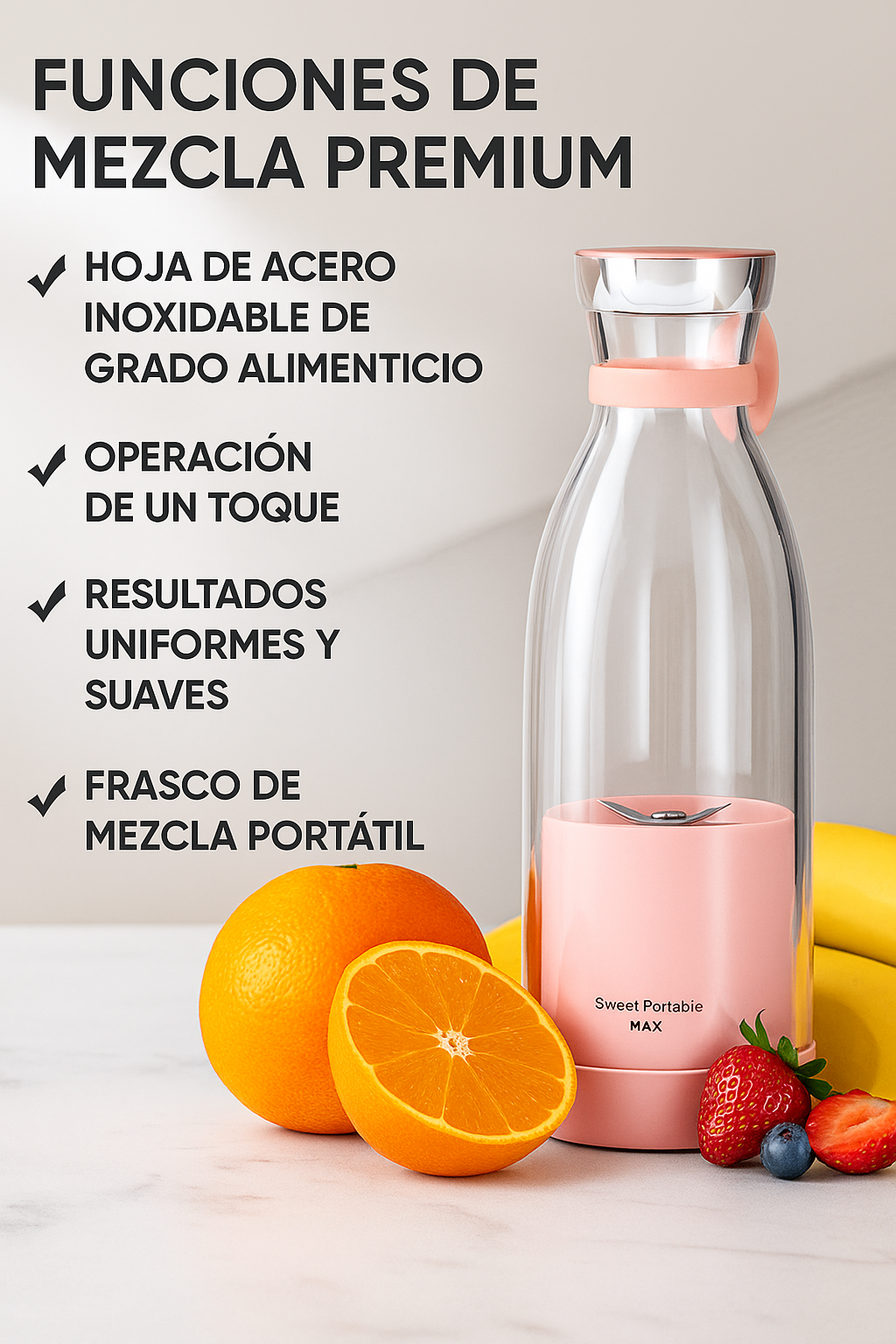 Batidora Licuadora Eléctrica Portátil